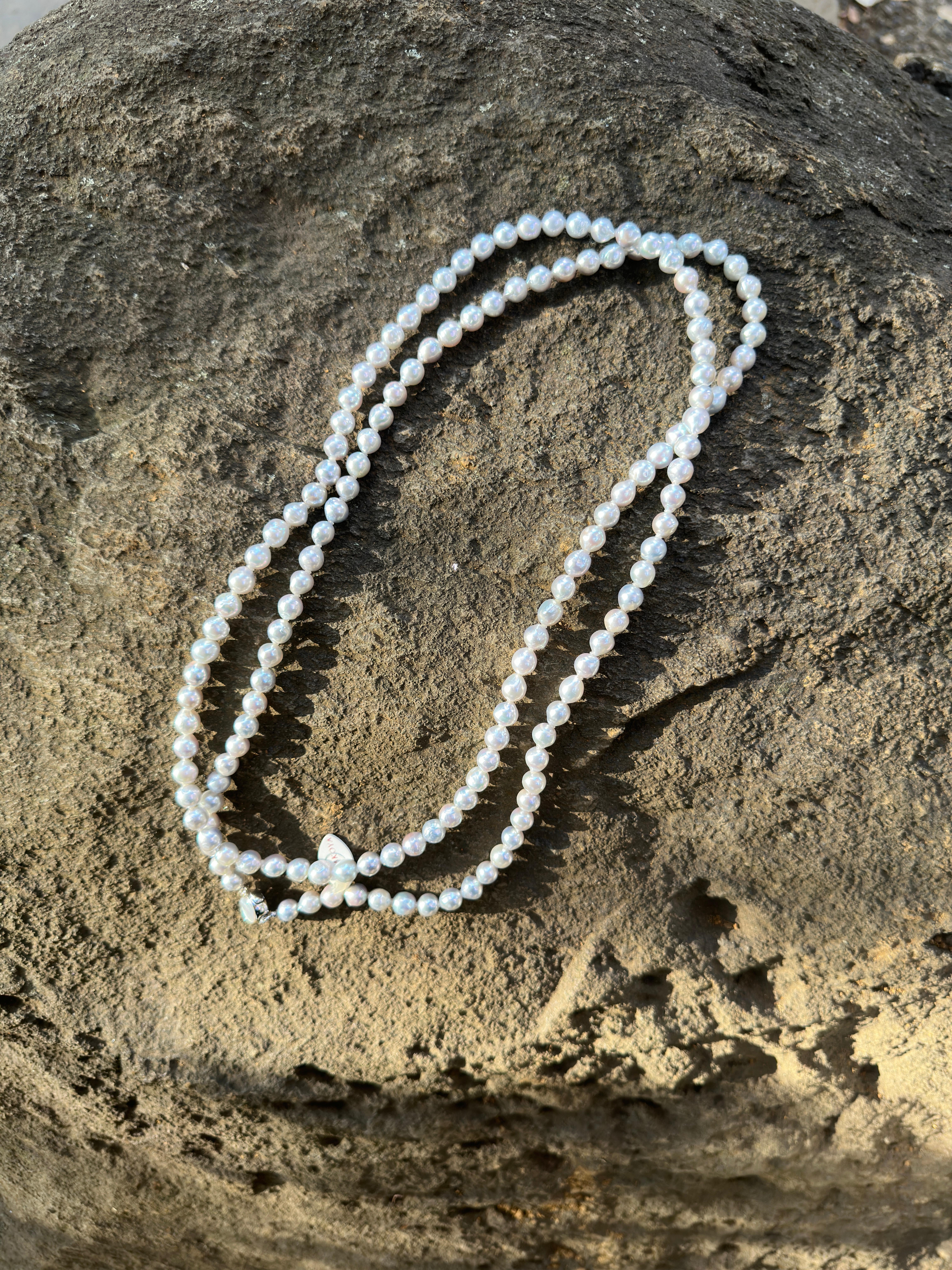 IRIS PARURE Barock Akoya-Perlenkette 8,0 mm, Halskette, nicht gebleicht und nicht farbige Perle im Angebot 2