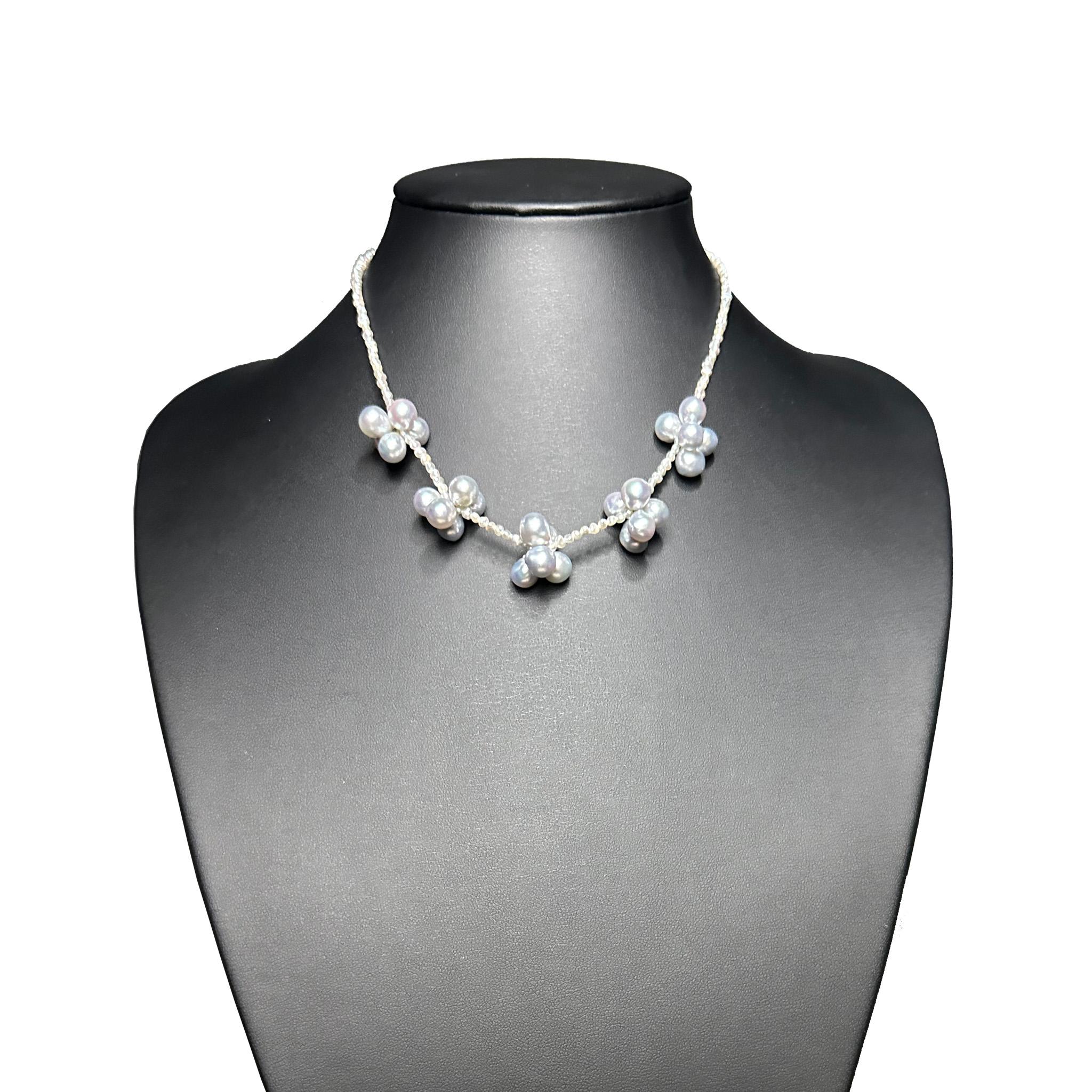 IRIS PARURE, Beni Akoya Pearl 7.00-8.00mm×25 Fringe Necklace, Japanese Pearl For Sale