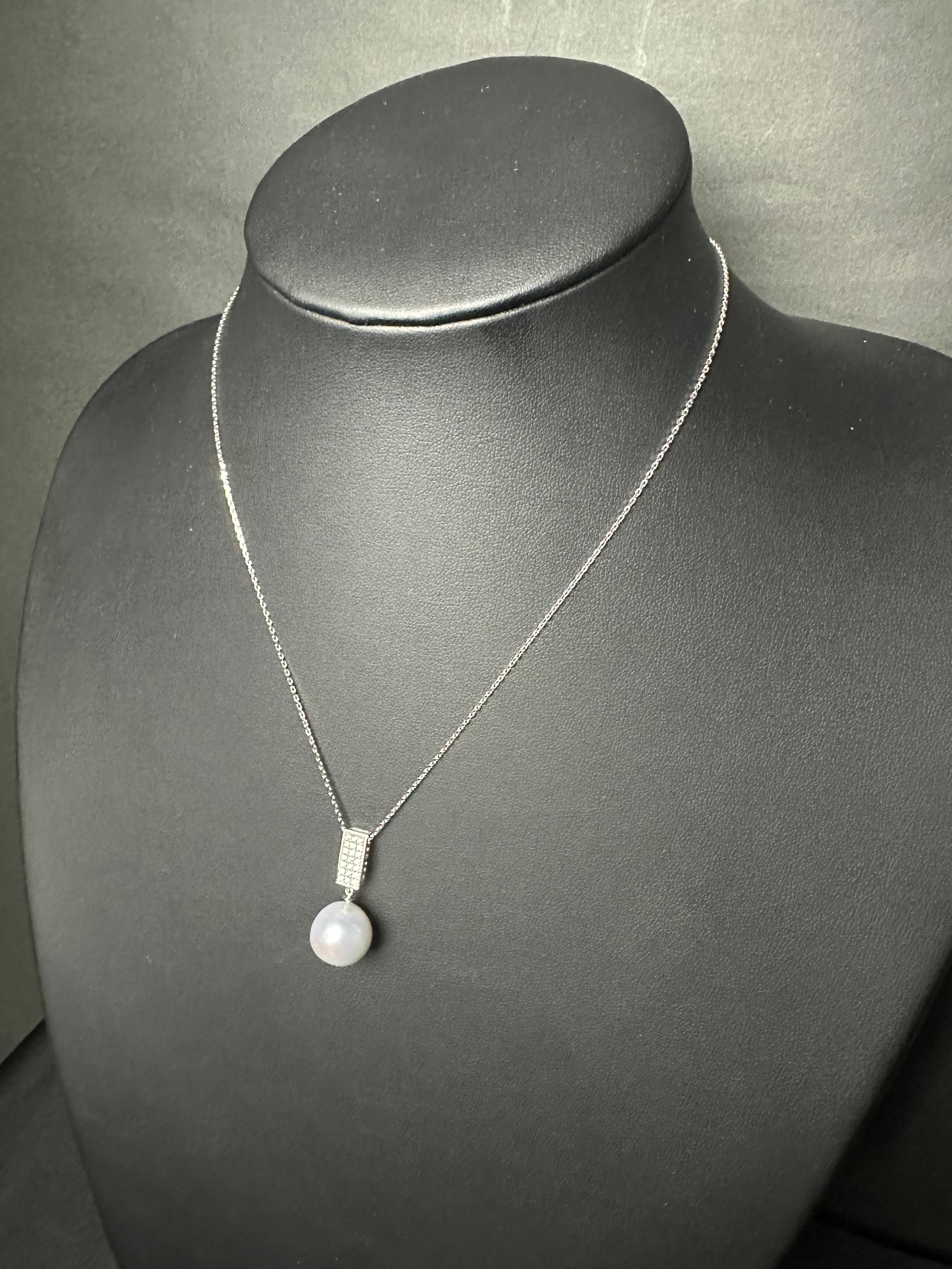 IRIS PARURE, Blue Huge Akoya (Registered) Pearl Necklace, 13.00mm Japanese Pearl For Sale 1