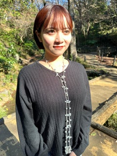 IRIS PARURE, Japanese Non Colored & Bleached Pearl, Beni Akoya Pearl Necklace