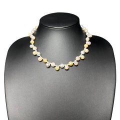 IRIS PARURE, Japanische Halskette aus BENI Akoya-Perlen, nicht farbig und nicht gebleicht