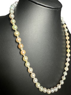 IRIS PARURE, Non Colored&Bleached Japan Pearl, 8.00-8.50mm Akoya Pearl Necklace