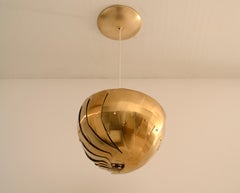 Iris Pendant: Brass Ceiling Light with 8" Adjustable Shade