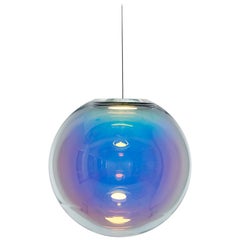 Iris Pendant Light in Crystal Glass and Aluminum