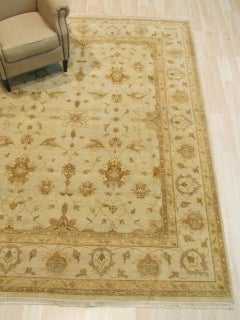 Iris Peshawar Multicolor Hand-Knotted Wool Rug Carpet, Floral Design