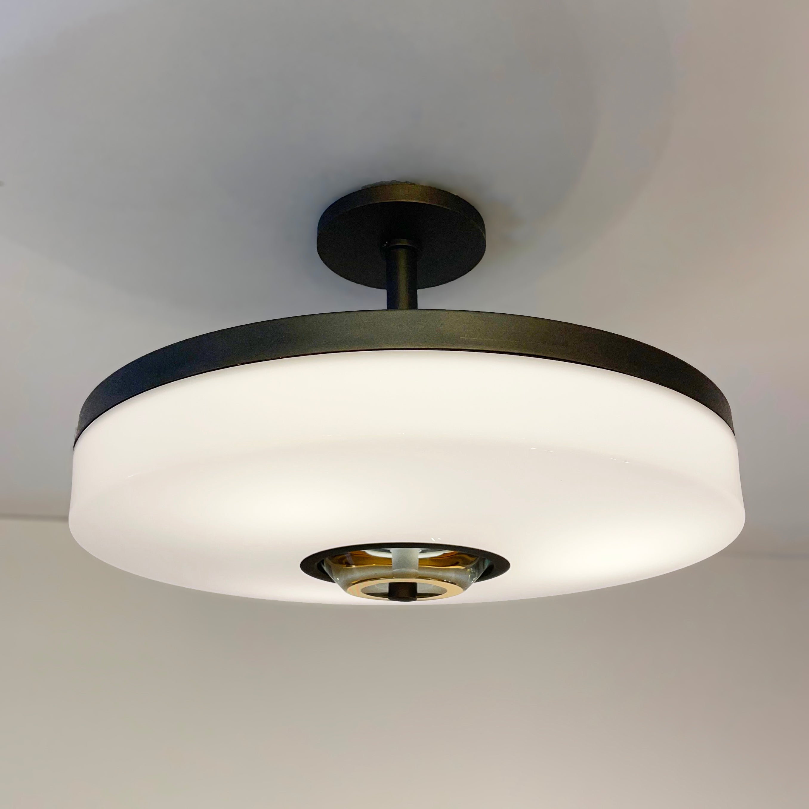 Italian Iris Piccolo Ceiling Light by form A- White Glass Version