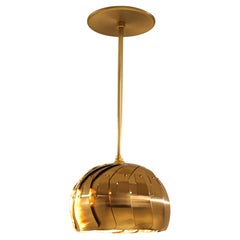 Iris Rod Pendant: Brass Ceiling Light with Adjustable Shade