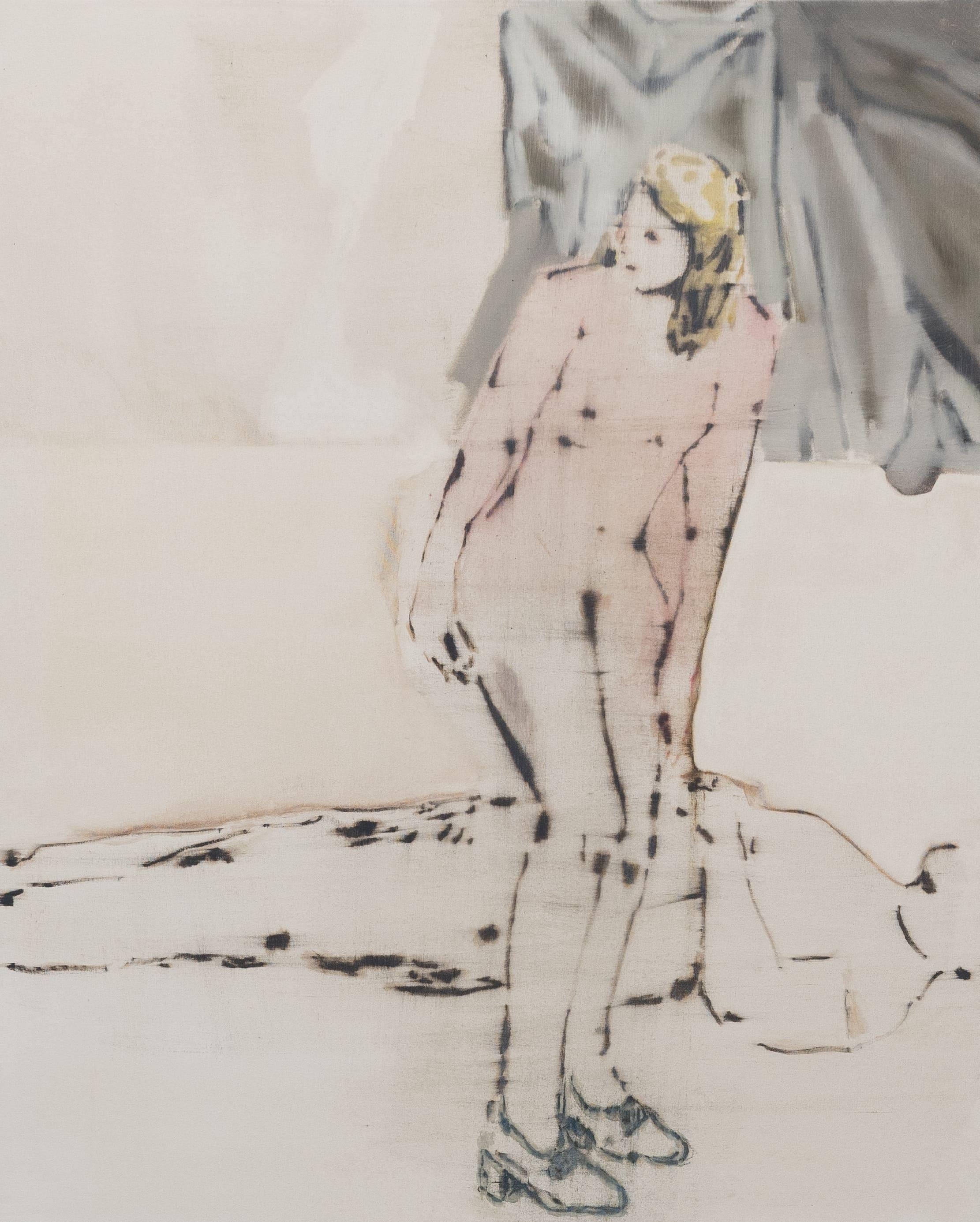 Contemporary Figurative Oil Painting of a Female Figure by Iris Sanmartin Dalmau