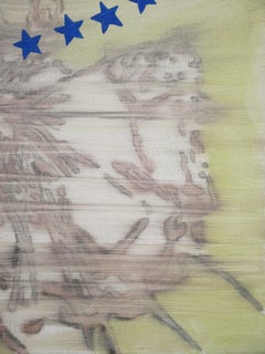 Quadro figurativo contemporaneo di figura femminile di Iris Sanmartin