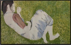 Contemporary Figurative Oil Painting of a Female Figure by Iris Sanmartin