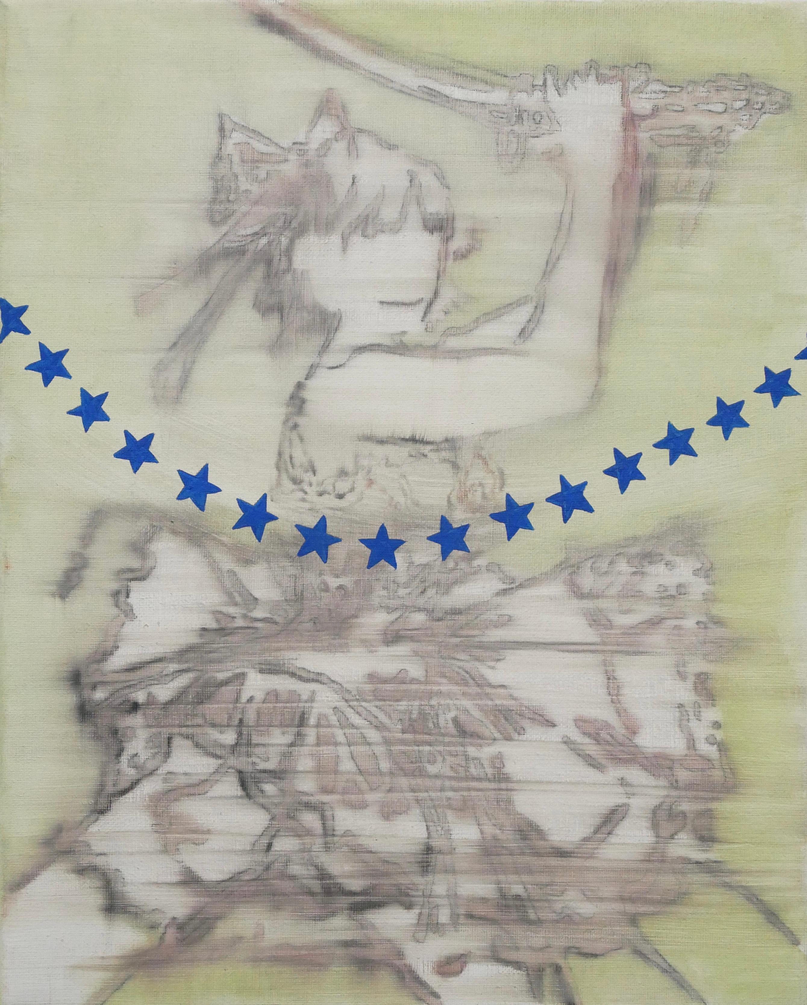 Contemporary Figurative Oil Painting of a Female Figure by Iris Sanmartin