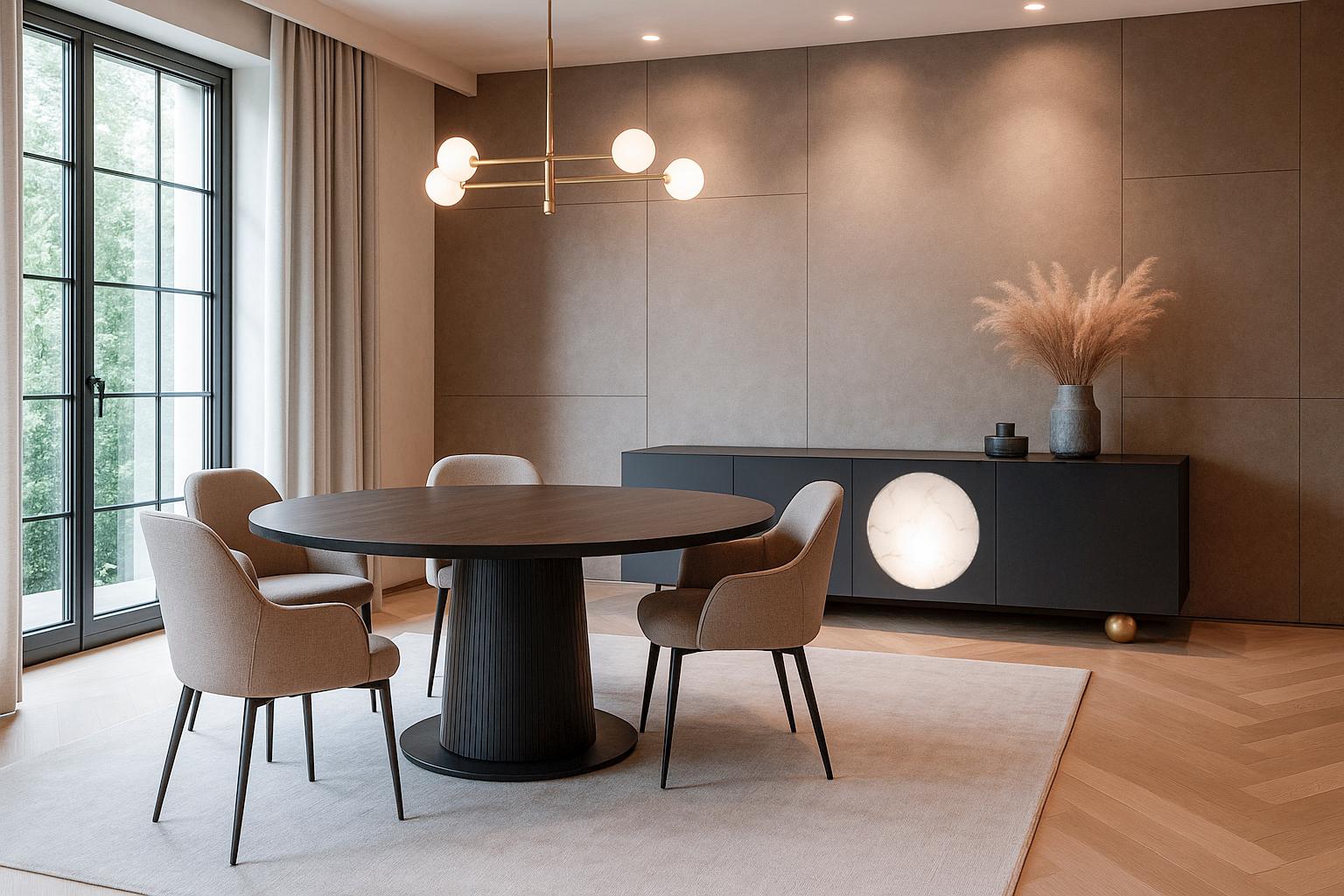 Buffet Iris Gris foncé  Ziricote  Marbre 240cm en vente 8