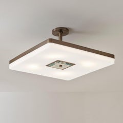 Iris Square Ceiling Light by Gaspare Asaro. Bronze Finish