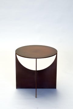 'Iris' Steel Table with Black Copper patina, by Frank Penders