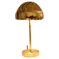 Iris-Tischlampe: Schreibtischlampe aus Messing mit verstellbarem Lampenschirm (8")