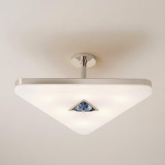 Iris Triangle Ceiling Light by Gaspare Asaro. Polished Nickel Finish