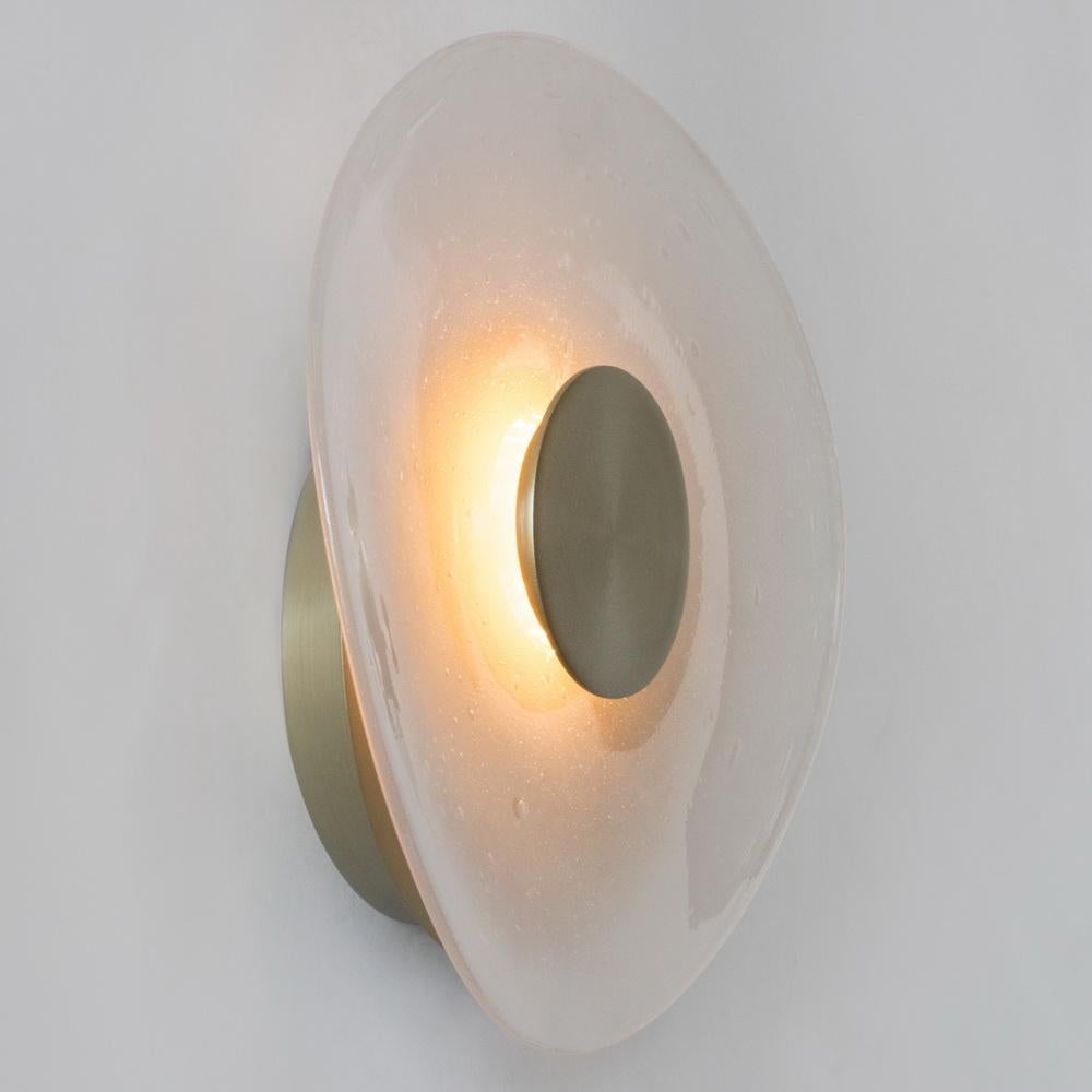 Canadian Iris Wall Sconce, Hand-Blown Glass Diffuser For Sale