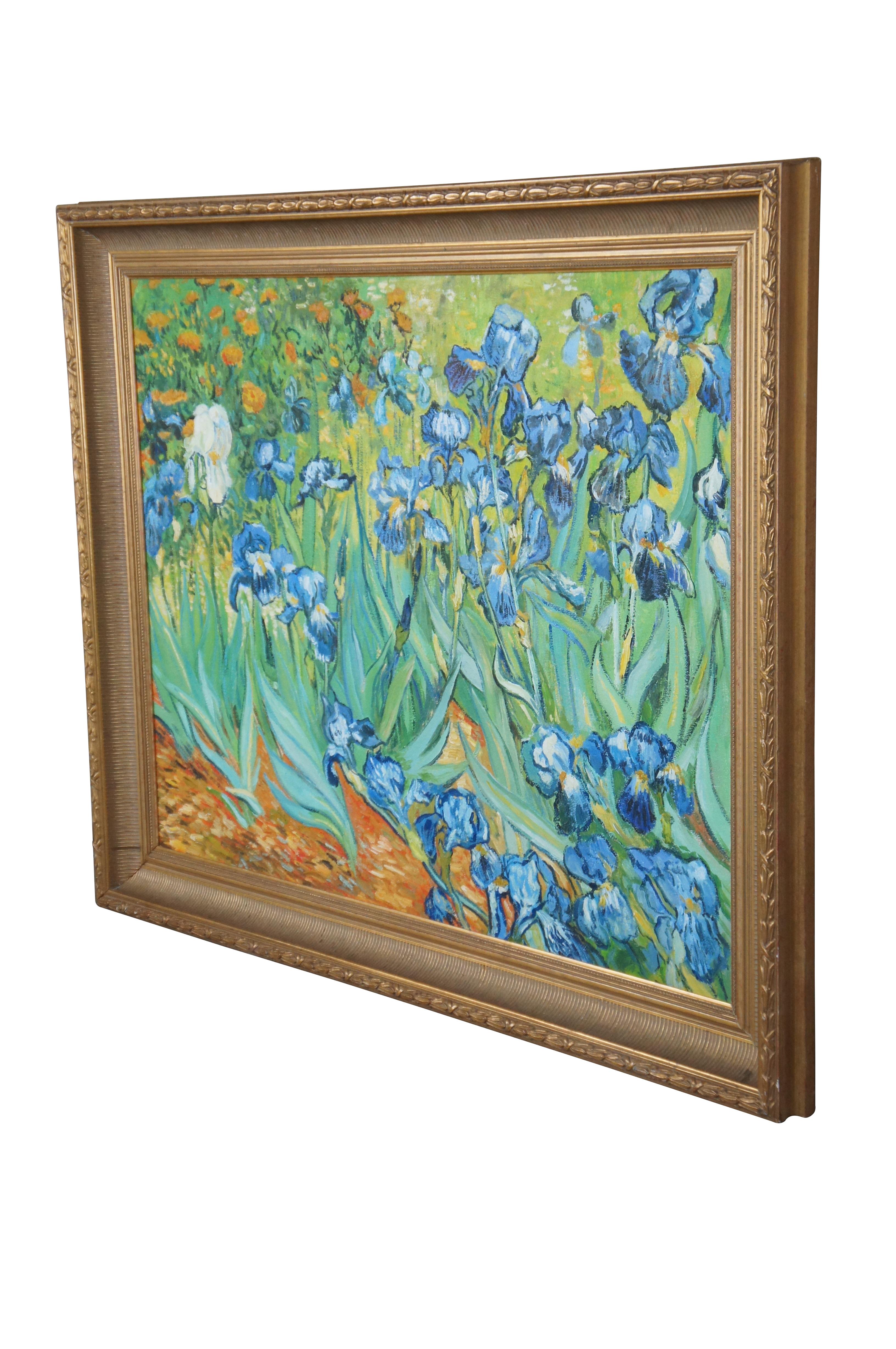 Irises Impressionist Oil Painting Contemporary School After Vincent Van Gogh 47