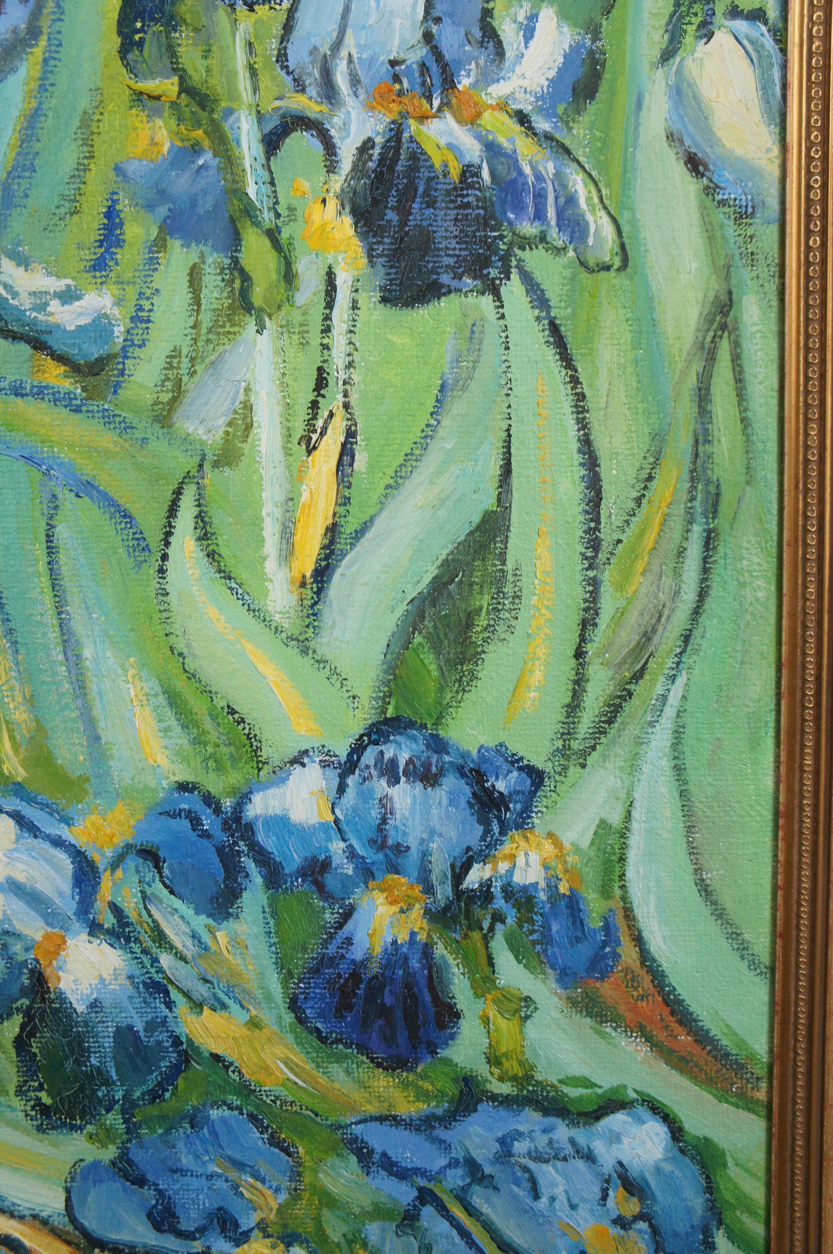 Irises Impressionist Oil Painting Contemporary School After Vincent Van Gogh 47