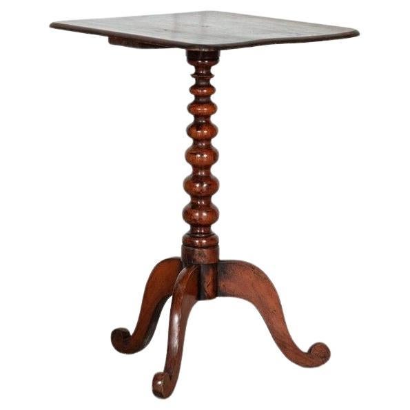 Irish 18thC Cherry Bobbin Tea Side Table For Sale