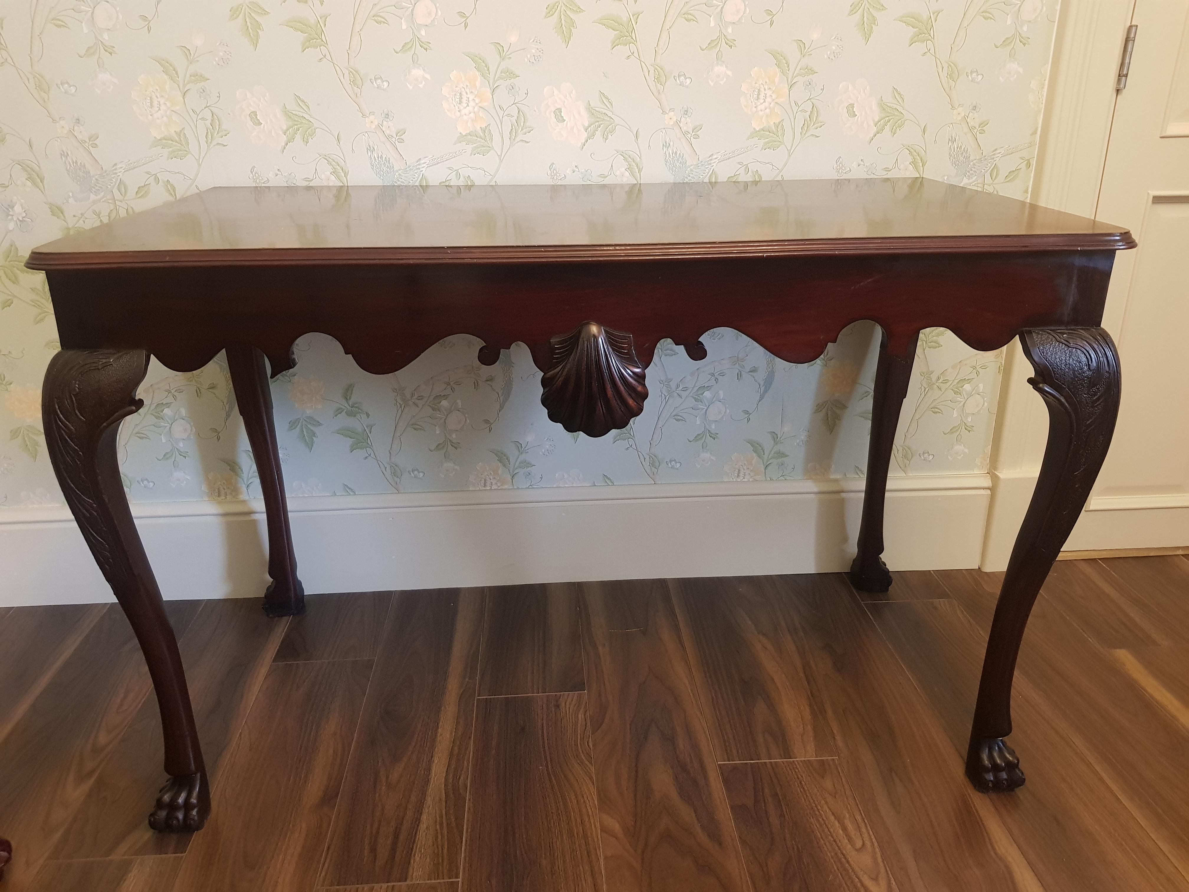 Irish 19th Century Finely Carved Mahogany Side Table Attributed to James Hicks For Sale 6