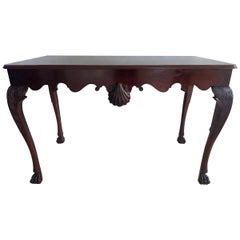 Irish 19th Century Finely Carved Mahogany Side Table Attributed to James Hicks Irish 19th Century Finely Carved Mahogany Side Table Attributed to James Hicks