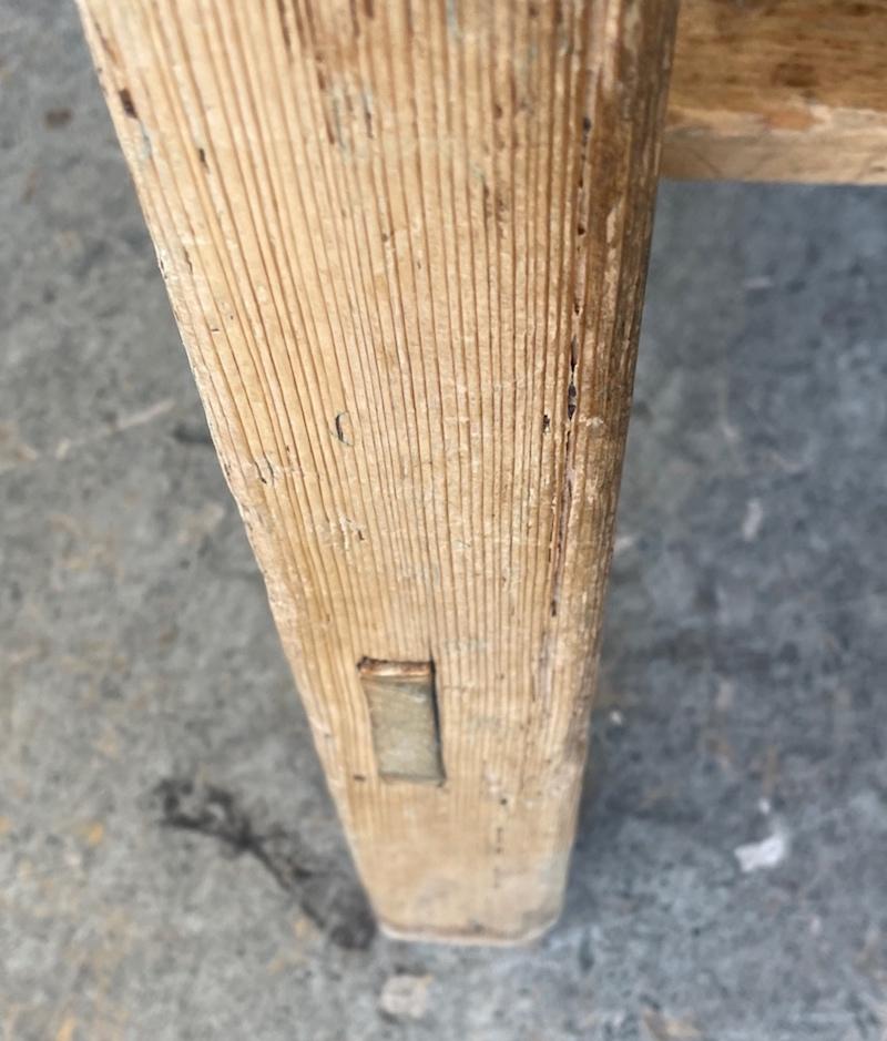 Irish 19th Century Pine Breakfast Table or Desk with One Center Drawer 13