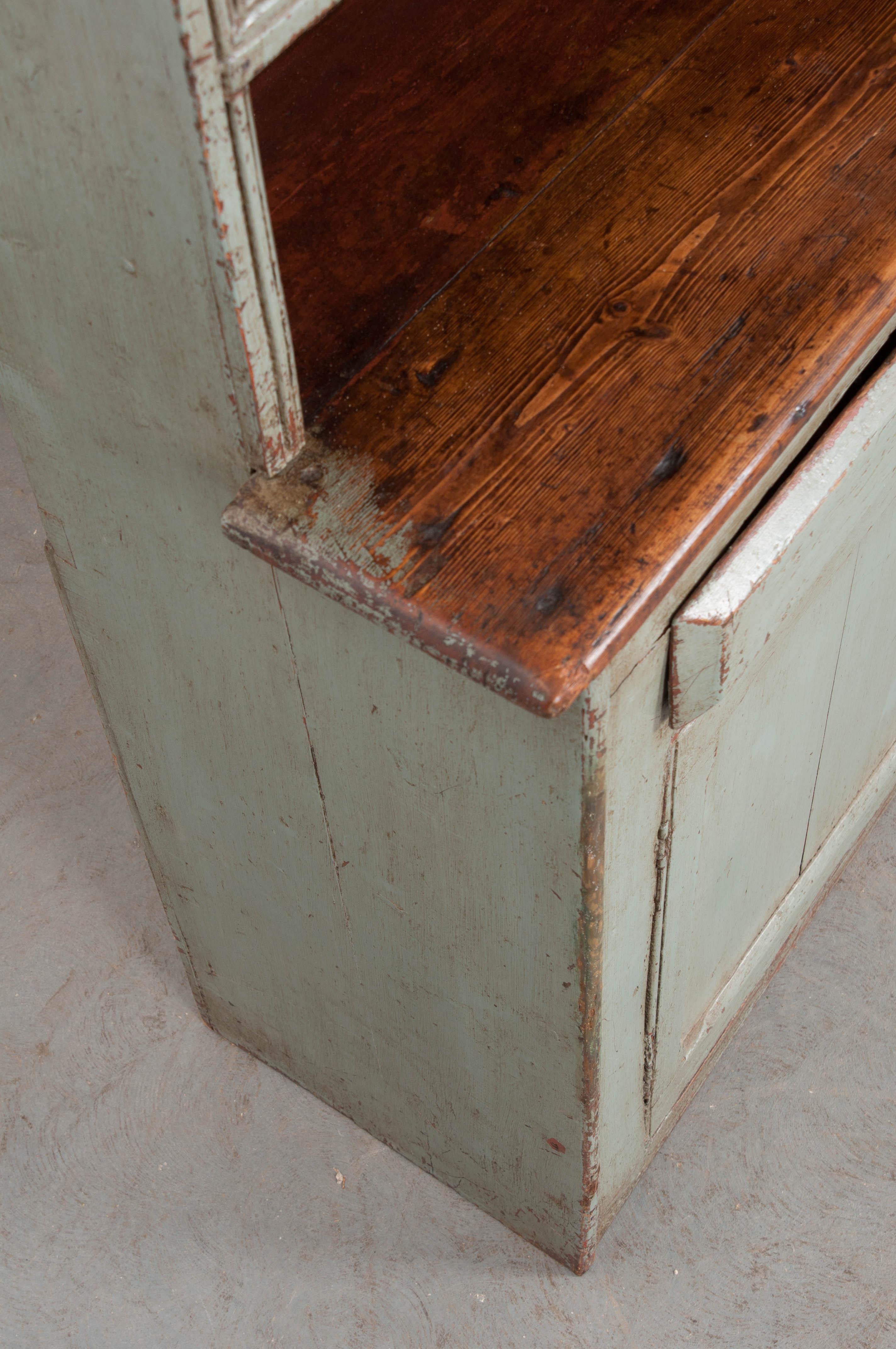 Irish 19th Century Polychrome Pine Pot Board Dresser 6