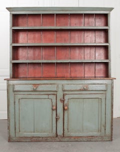 Irish 19th Century Polychrome Pine Pot Board Dresser