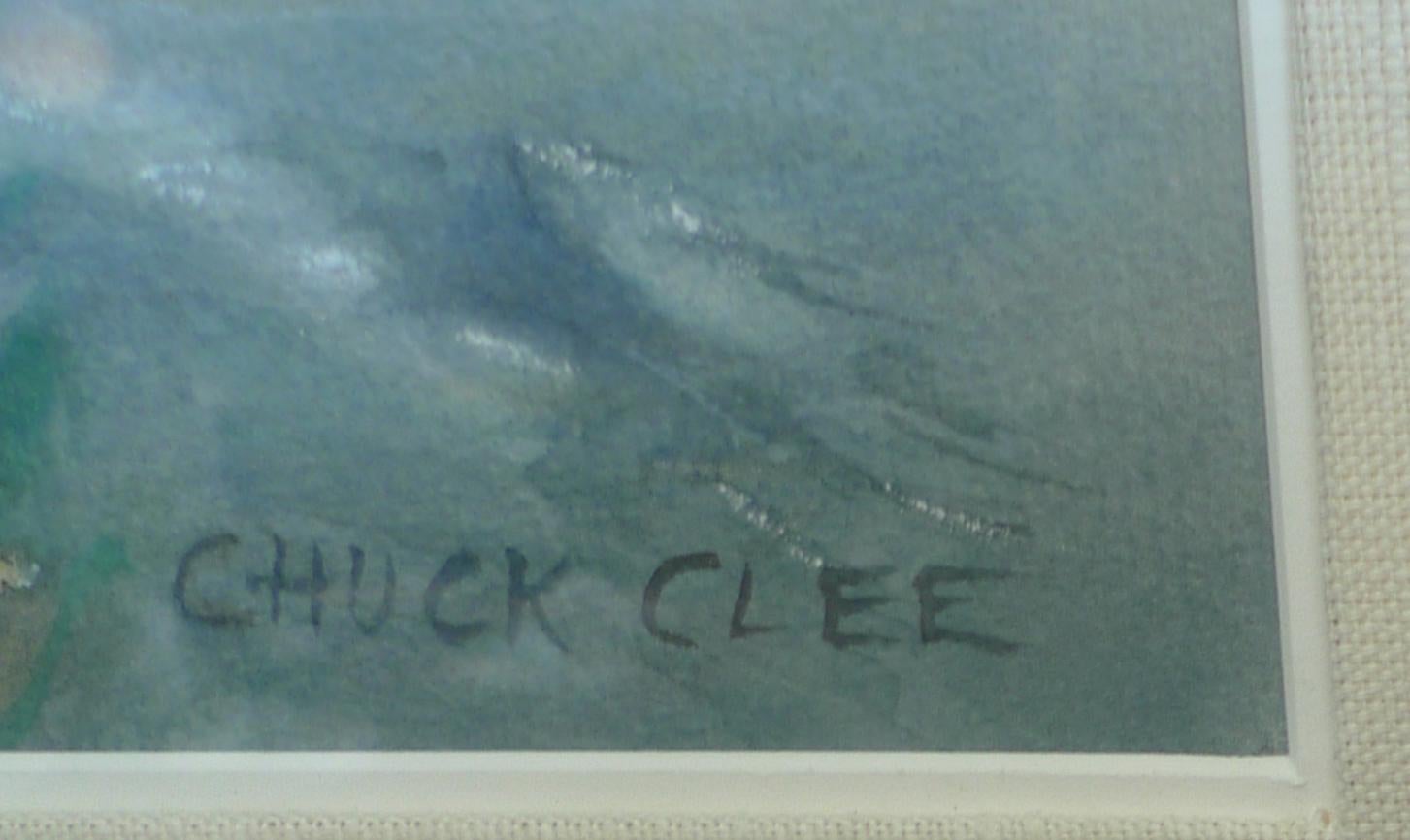 Irish 20th Century Tugboat Oil on Canvas by Chuck Clee 6