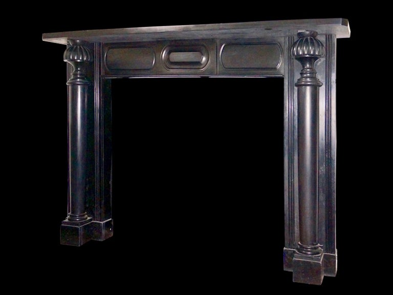 Irish Antique Kilkenny Marble Columned Fireplace Mantel For Sale at 1stDibs