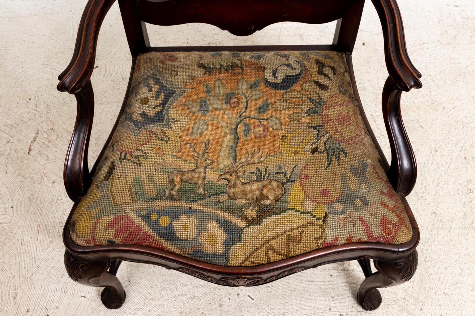 Upholstery Irish Armchair For Sale
