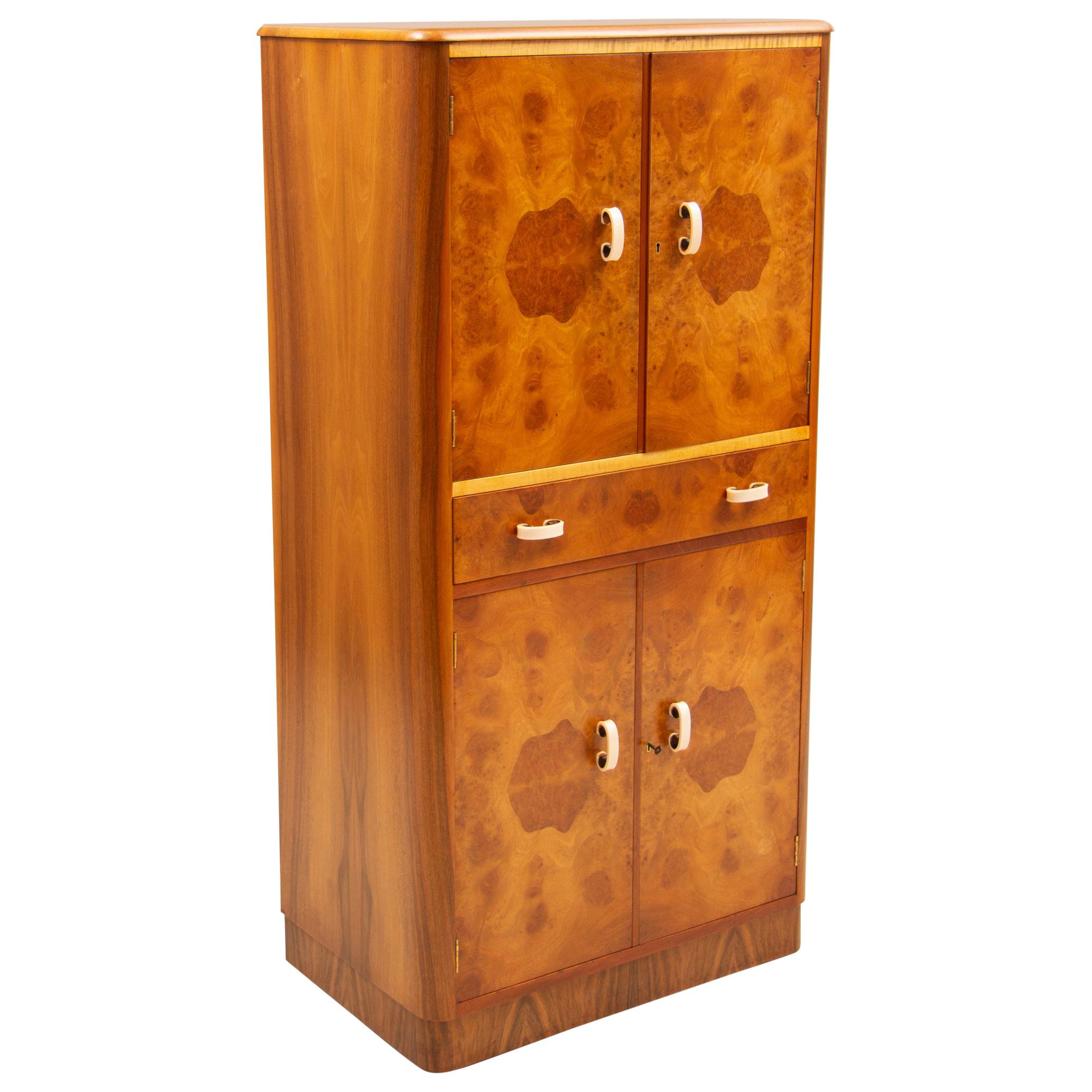 Irish Art Deco Bird
s-Eye Maple Cocktail Cabinet