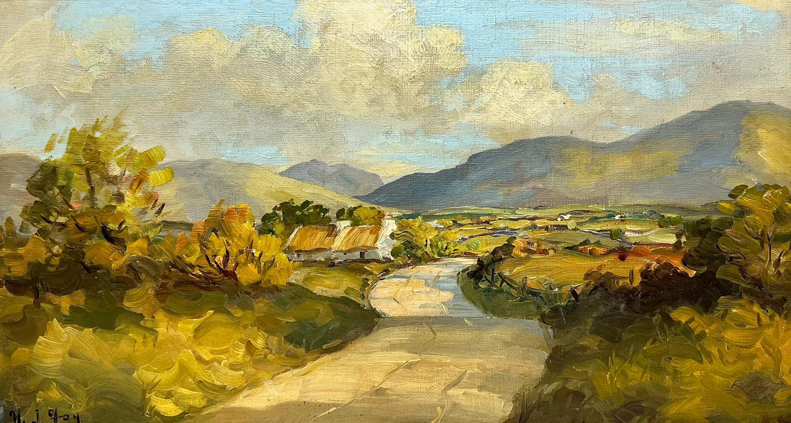 Irish artist Landscape Painting - The Mourne Mountains County Down Ireland Signed Original Irish Oil Painting