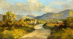 Vintage The Mourne Mountains County Down Ireland Signed Original Irish Oil Painting