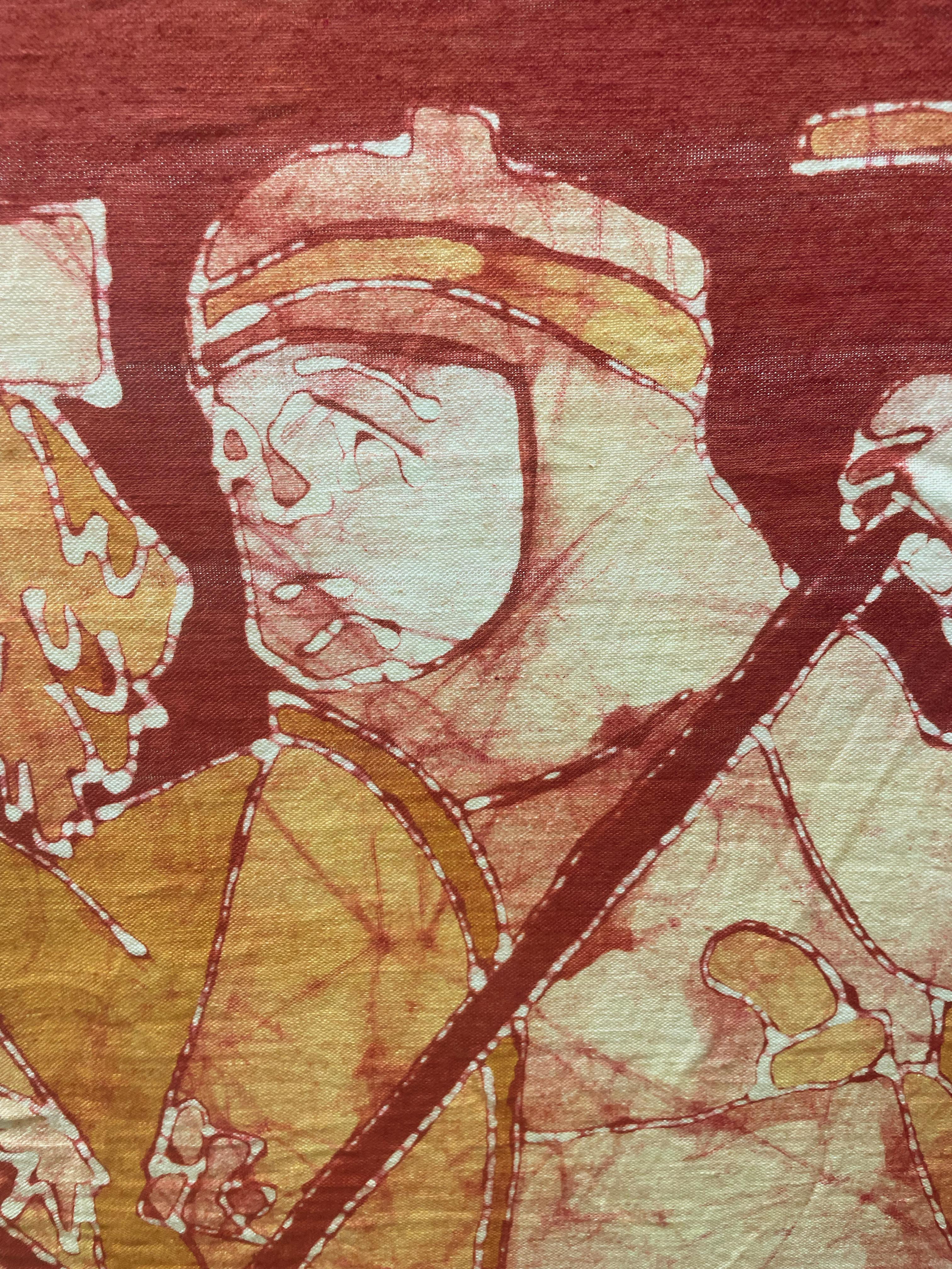 Late 20th Century Irish Batik tapestry by Bernadette Madden For Sale