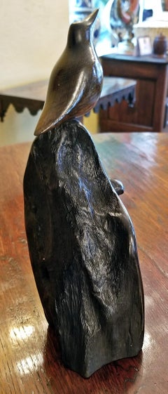 Irish Bog Oak Bird Sculpture