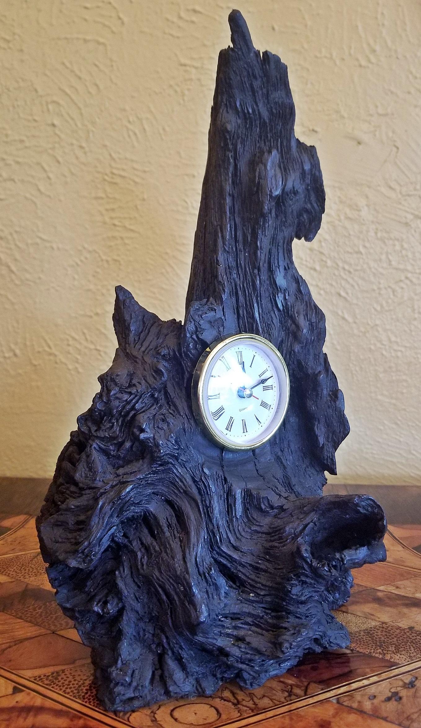 20th Century Irish Bog Oak Clock
