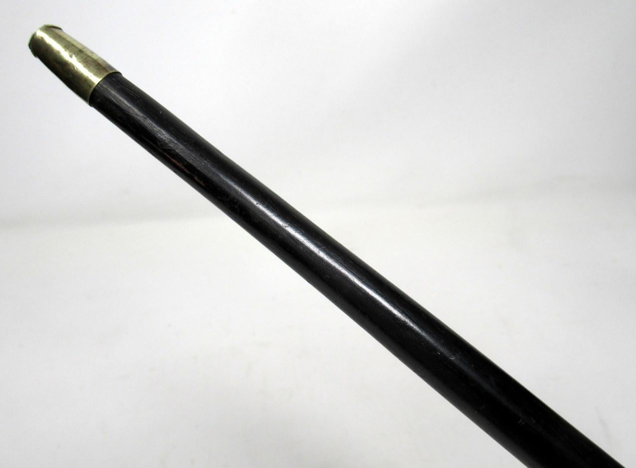 Irish Carved Bog Oakwood Walking Stick Cane Shamrock Killarney Dublin Ireland 5
