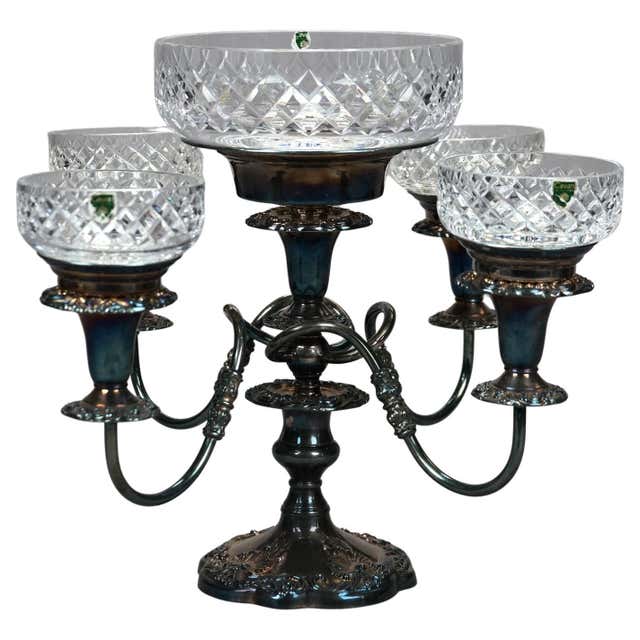 Viennese Renaissance Style Enameled Silver and Rock Crystal Shell-Form ...