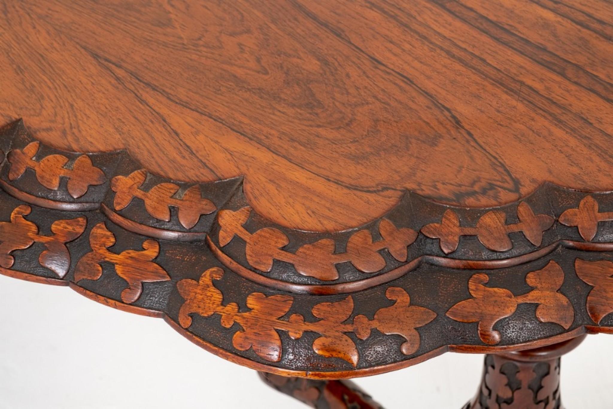 Table centrale irlandaise en bois de rose ancien, vers 1860 en vente 2