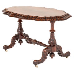 Mesa de centro irlandesa, palisandro antiguo, hacia 1860