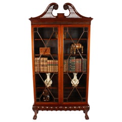19th Century Irish Chippendale Georgian Style Mahogany Cabinet