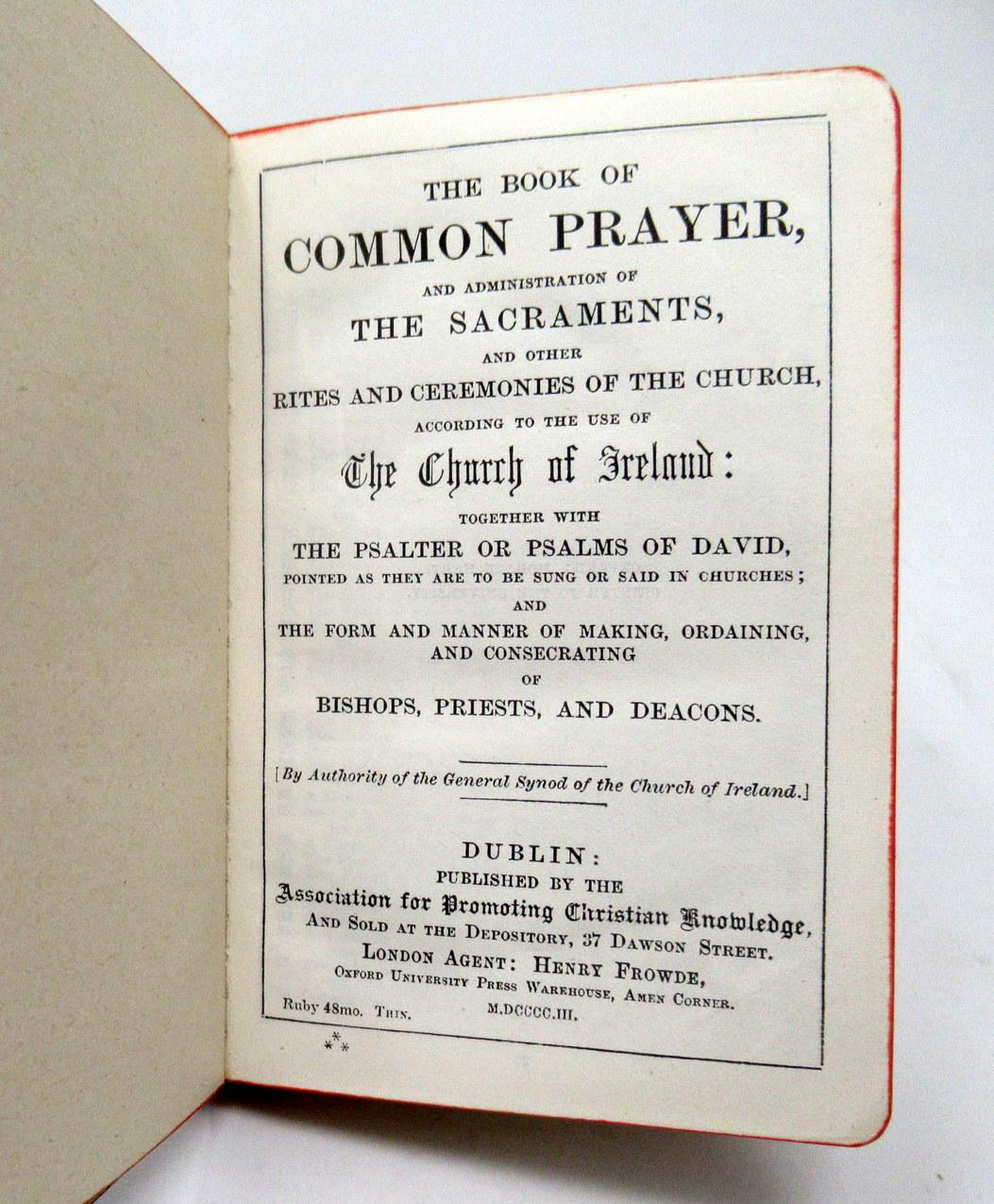 Irish Church Hymnal Common Prayer Book Trinity College Dublin Queen Elizabeth I 3