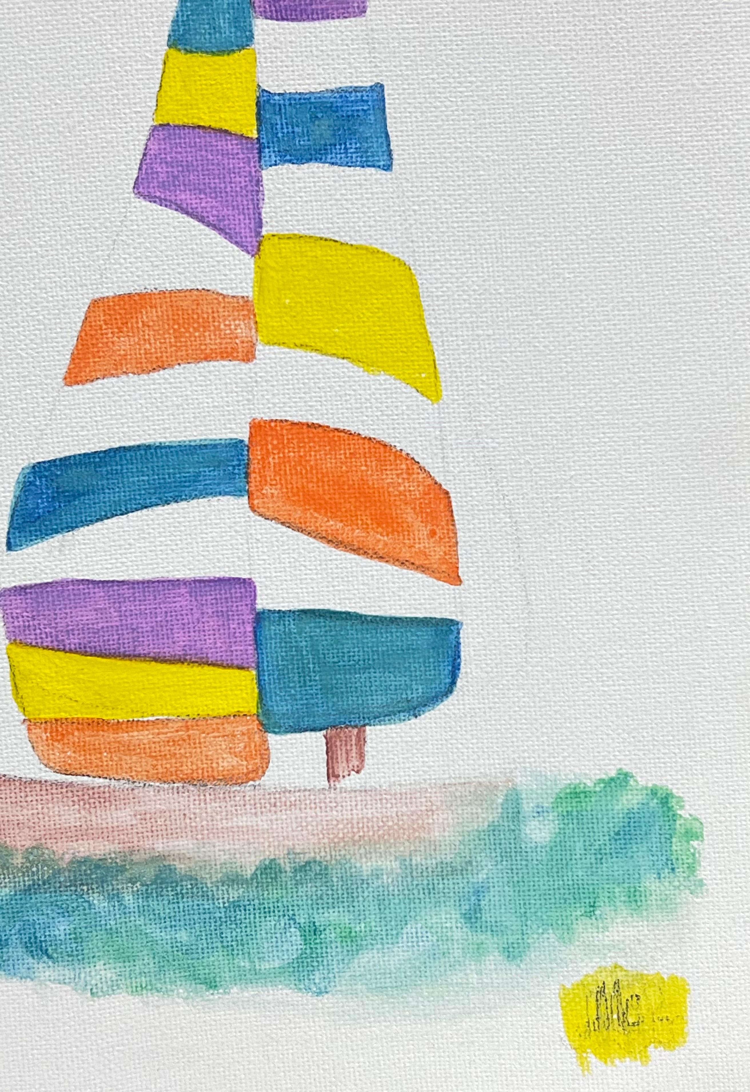 Sailing Boat on the Sea
by Paddy McCormack (Irish, contemporary)
signed
watercolour on canvas
12 x 16 inches unframed
provenance: private collector, UK
The painting is in very good and presentable condition.

