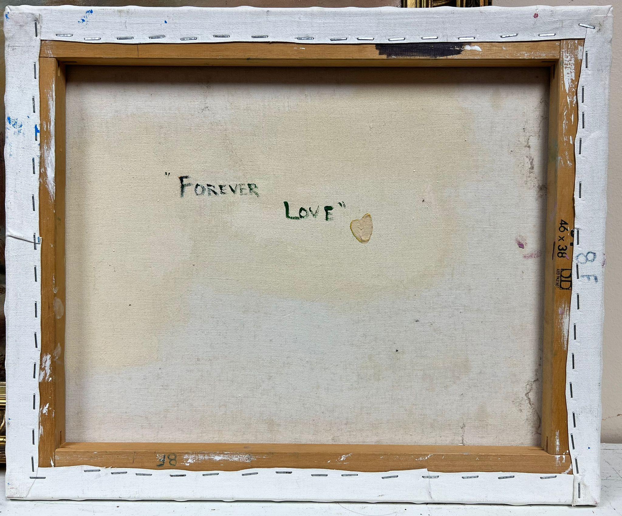 'Forever Love''
by Paddy McCormack (Irish, contemporary)
signed on front and to the reverse
watercolour/acrylic/oil on canvas
15 x 18 inches unframed
provenance: private collector, UK
The painting is in very good and presentable condition.

