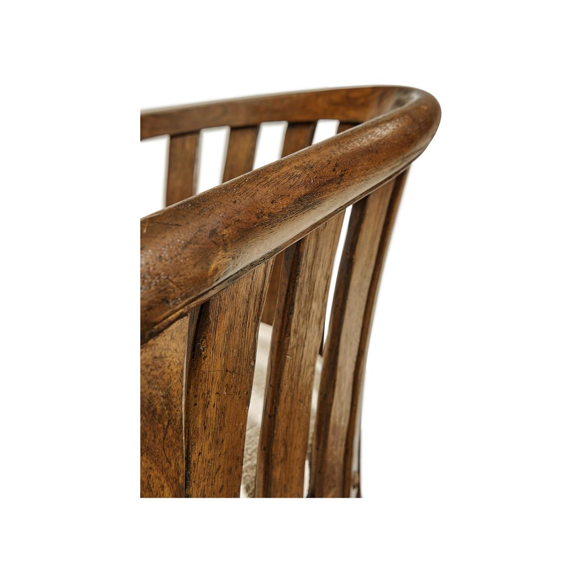 barrel back chair wood