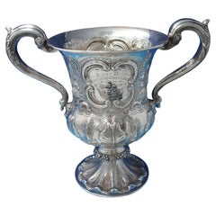 Used Irish Dublin 1889 Sterling Silver Trophy Champagne Cooler Rugby '#6099'