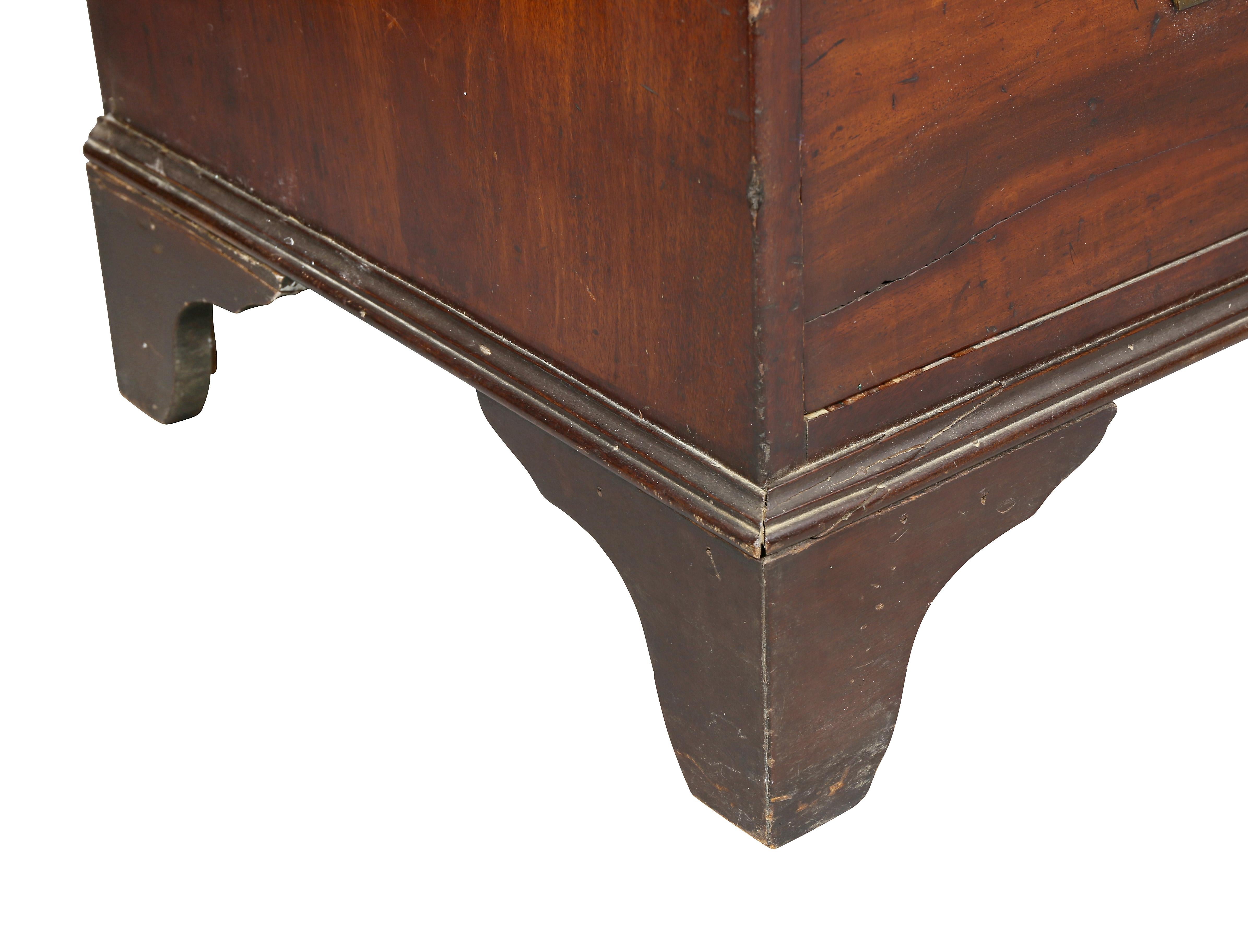 Early 19th Century Irish Early Victorian Mahogany Campaign Chest by Ross and Company, Dublin