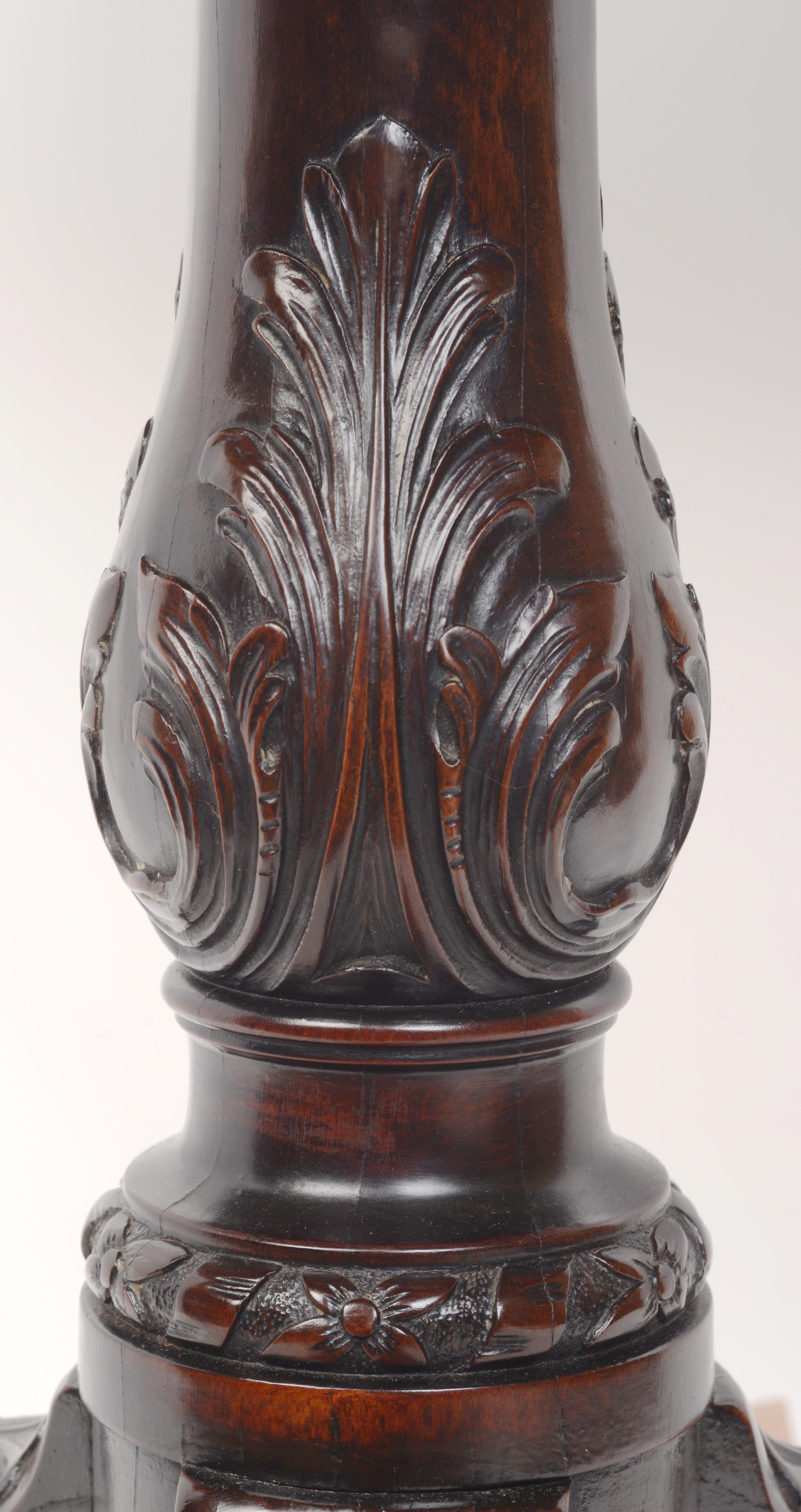 Table à thé tripode en acajou, inclinable et pivotante, Geo II Plum Pudding irlandais, c1750 en vente 8